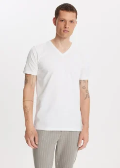 The Sting Basic t-shirt met v-hals<Heren Basics|T-Shirts