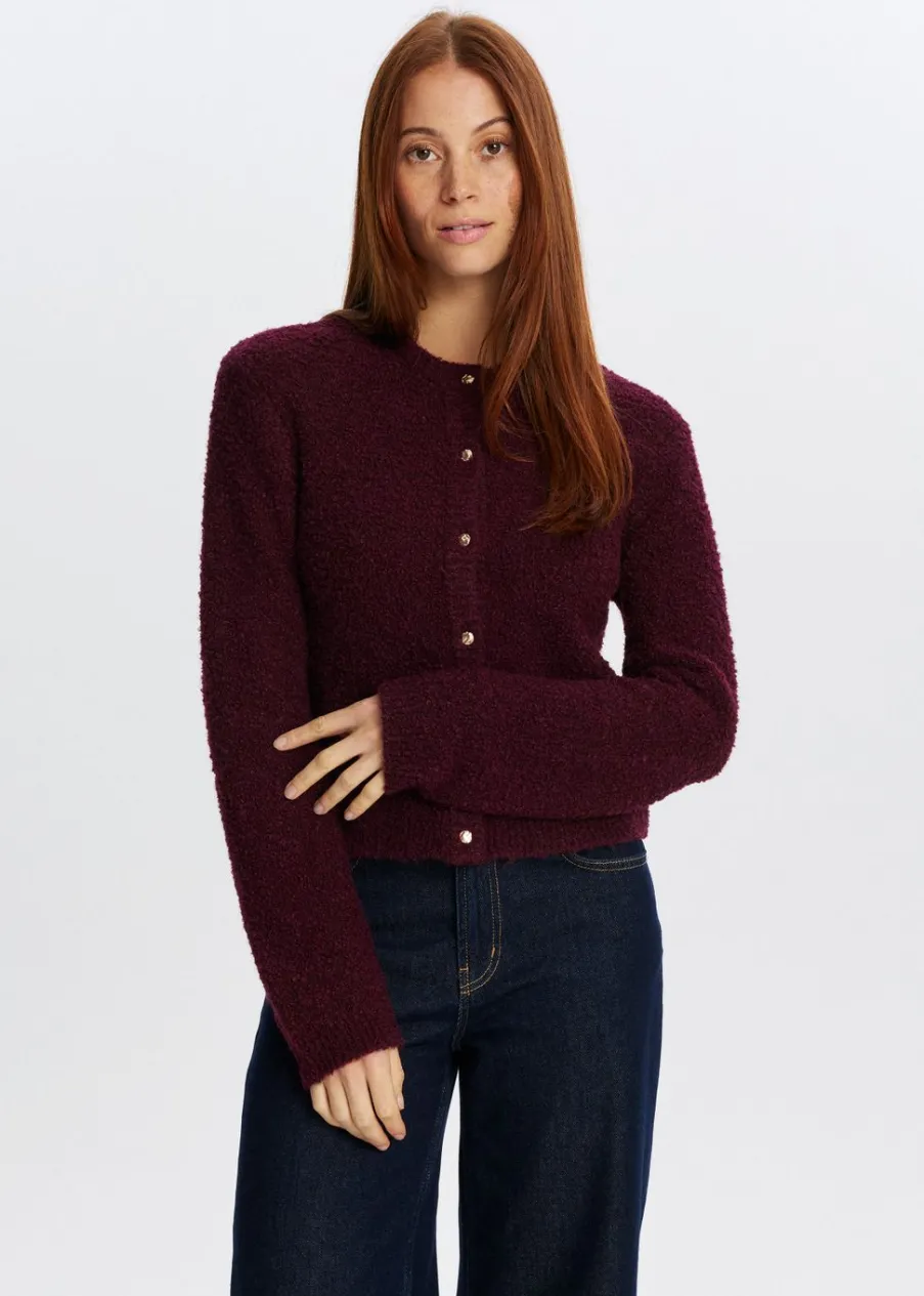 The Sting Bouclé vest<DAMES Truien En Vesten