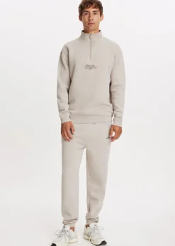The Sting Brushed cuffed sweatpants<Heren Basics|Broeken