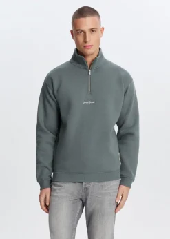 The Sting Brushed half zip sweater<Heren Sweaters En Hoodies