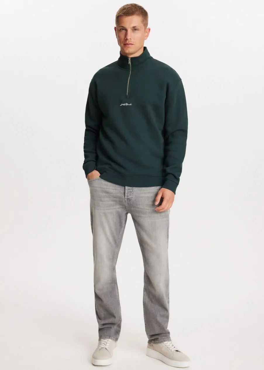 The Sting Brushed half zip sweater<Heren Sweaters En Hoodies