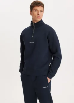 The Sting Brushed half zip sweater<Heren Sweaters En Hoodies