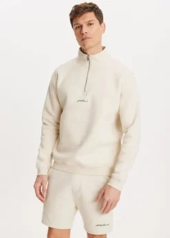 The Sting Brushed half zip sweater<Heren Sweaters En Hoodies