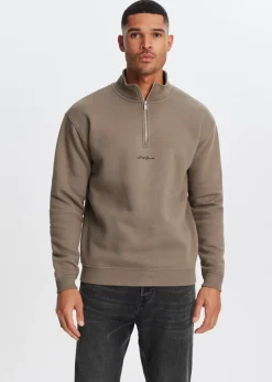 The Sting Brushed half zip sweater<Heren Sweaters En Hoodies