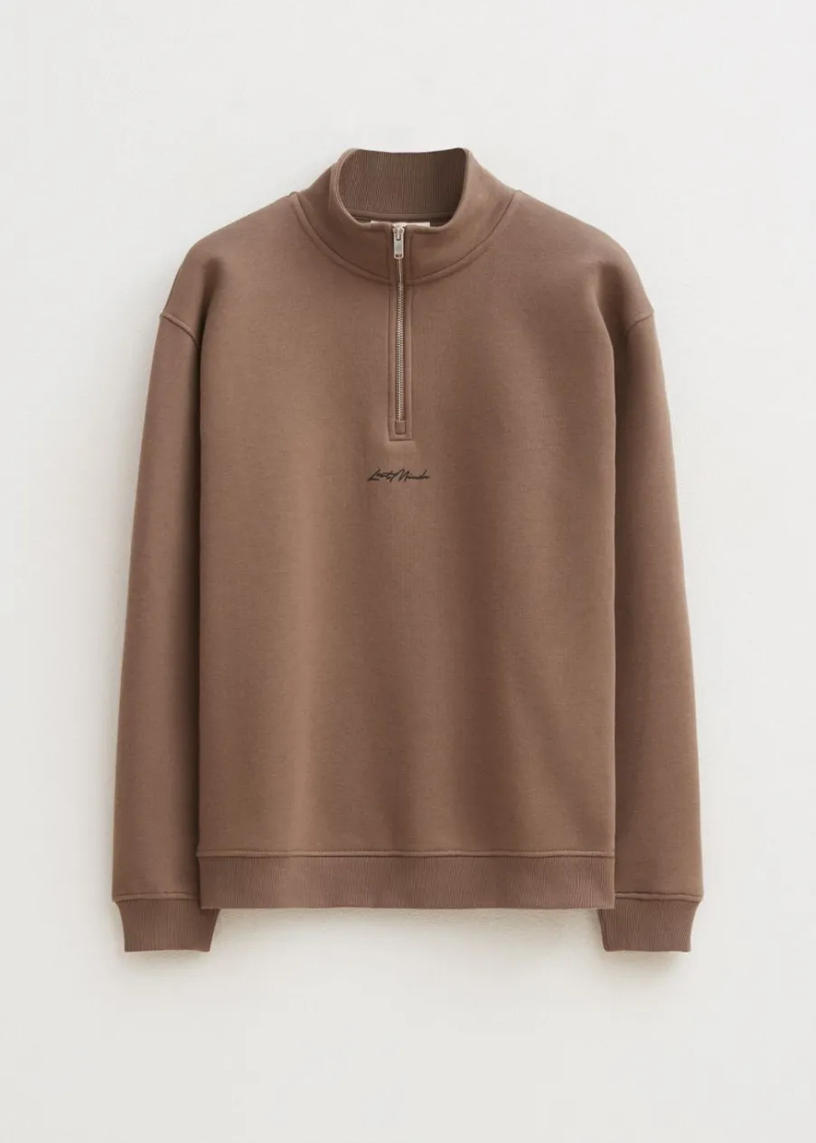 The Sting Brushed half zip sweater<Heren Sweaters En Hoodies