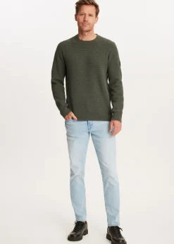 The Sting Chenille trui met structuur<Heren Truien En Vesten