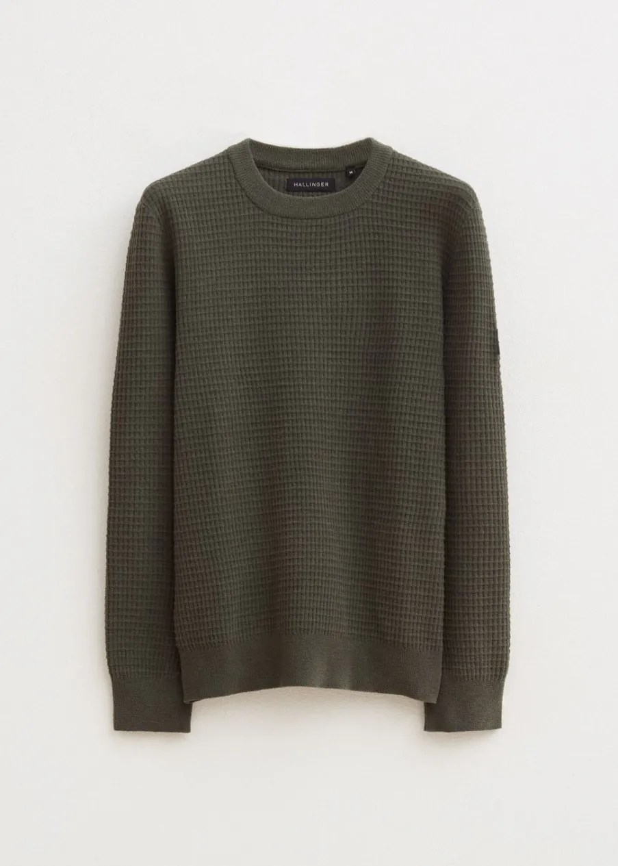 The Sting Chenille trui met structuur<Heren Truien En Vesten