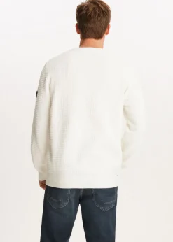 The Sting Chenille trui met structuur<Heren Truien En Vesten