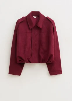 The Sting Cropped suedine bomberjack<DAMES Jassen