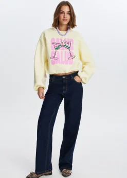 The Sting Cropped sweater met print<DAMES Sweaters En Hoodies