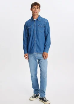 The Sting Denim overhemd<Heren Overhemden