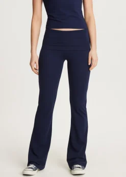 The Sting Flare legging met vouwband<DAMES Basics|Broeken