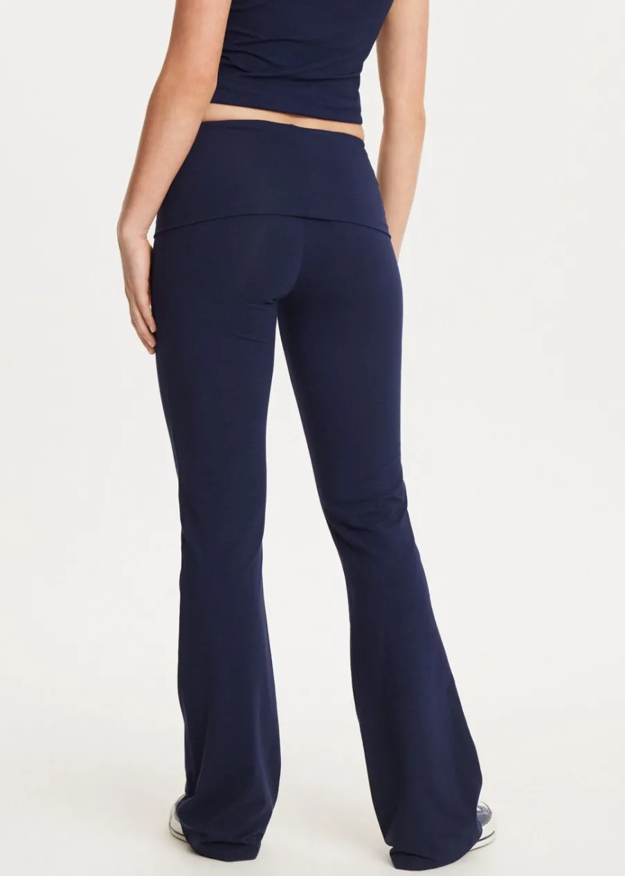 The Sting Flare legging met vouwband<DAMES Basics|Broeken