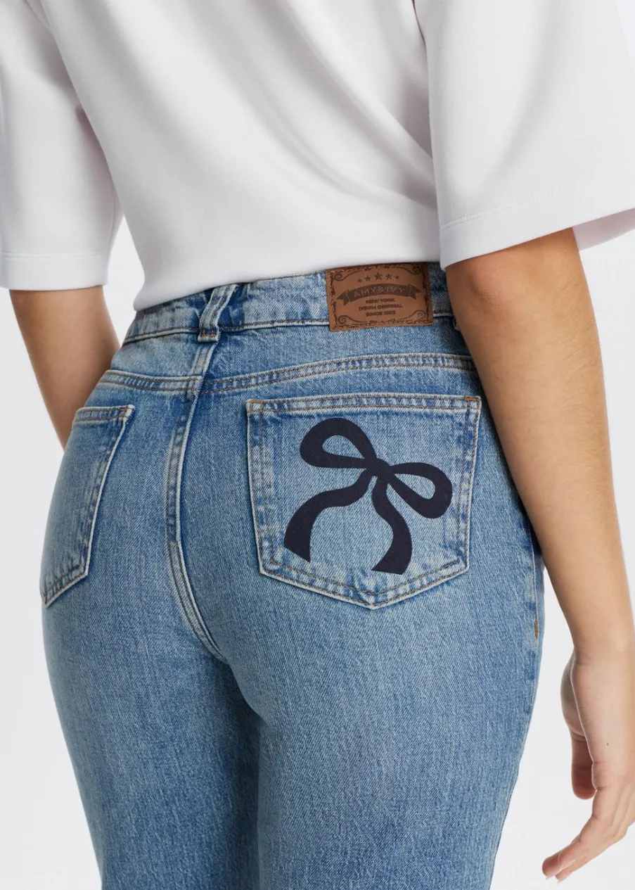 The Sting Flared jeans met printdetail<DAMES Jeans