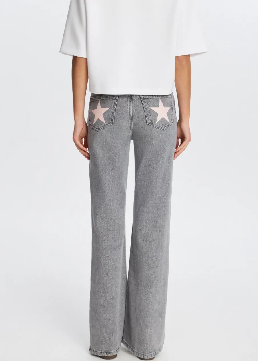 The Sting Flared jeans met printdetail<DAMES Jeans