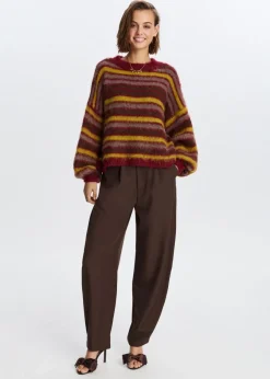 The Sting Fluffy trui met strepen<DAMES Truien En Vesten