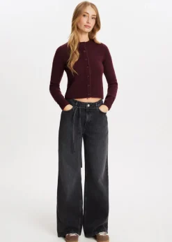 The Sting Gebreid vest met knopen<DAMES Basics|Truien En Vesten