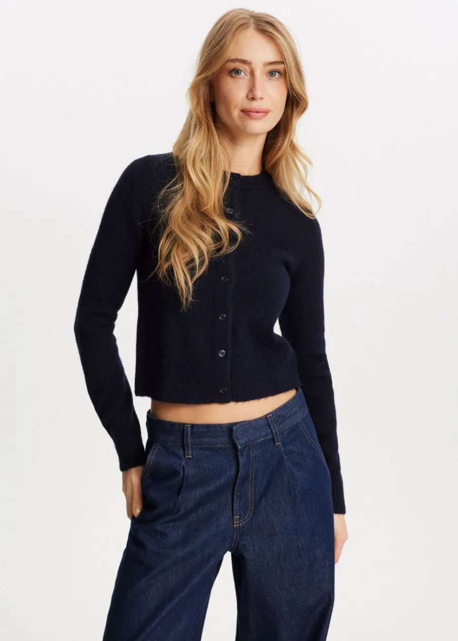 The Sting Gebreid vest met knopen<DAMES Basics|Truien En Vesten