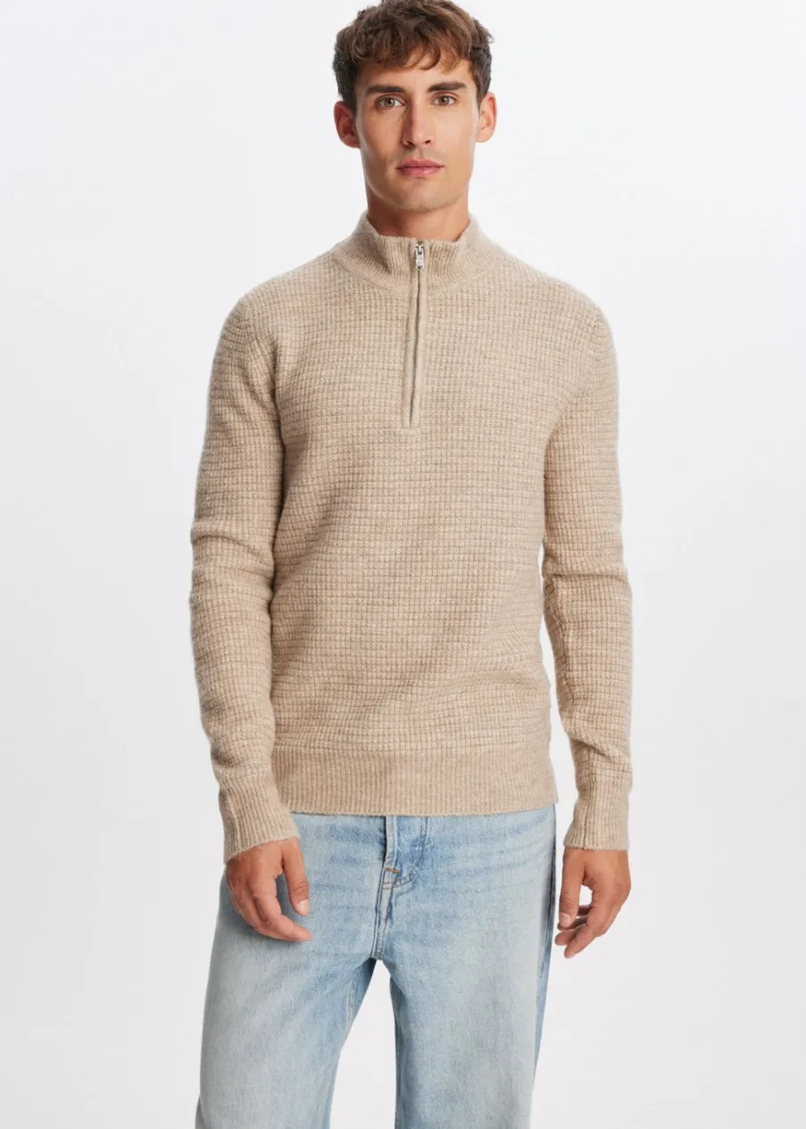 The Sting Gebreide half zip trui<Heren Truien En Vesten