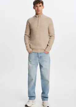 The Sting Gebreide half zip trui<Heren Truien En Vesten