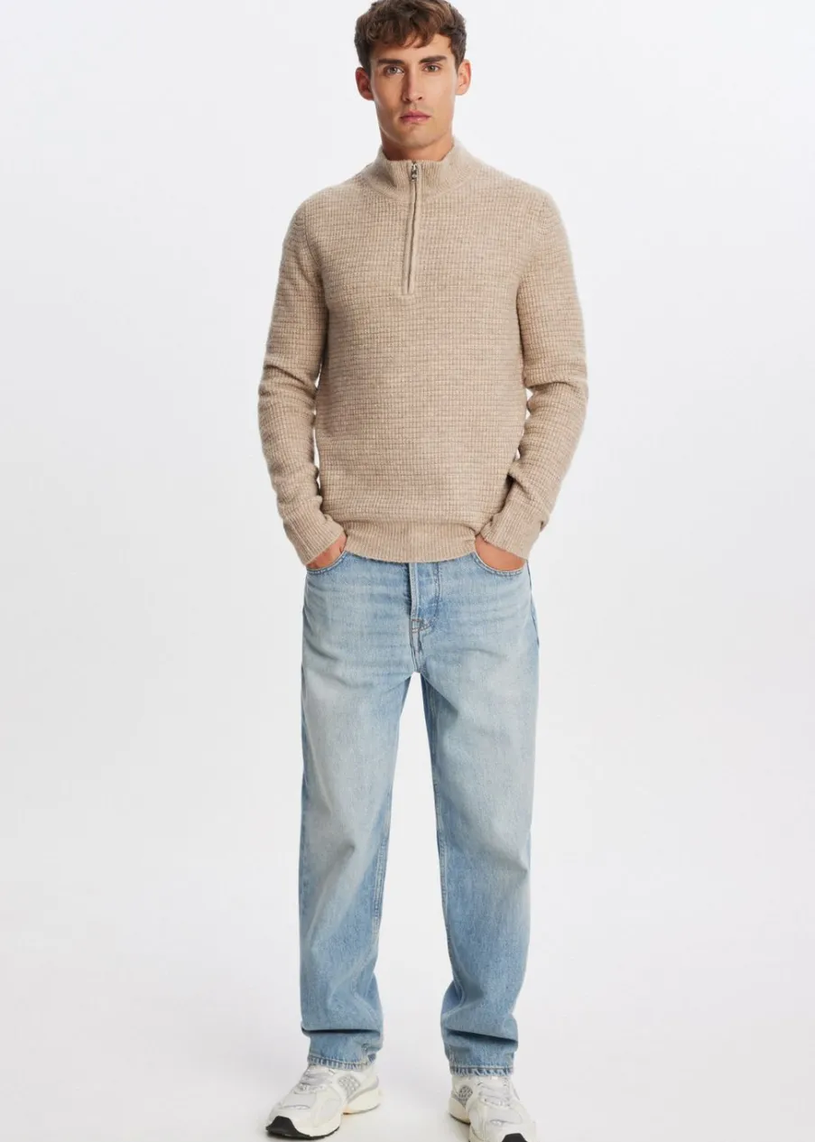 The Sting Gebreide half zip trui<Heren Truien En Vesten