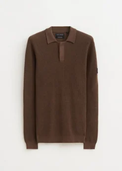 The Sting Gebreide polo met logo<Heren Polo's|Truien En Vesten