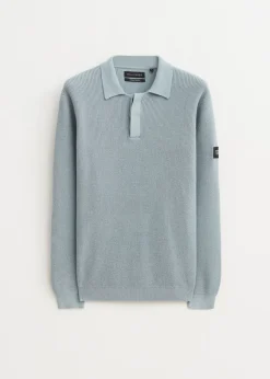 The Sting Gebreide polo met logo<Heren Polo's|Truien En Vesten