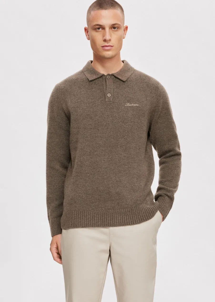 The Sting Gebreide polo met merk<Heren Truien En Vesten|Polo's