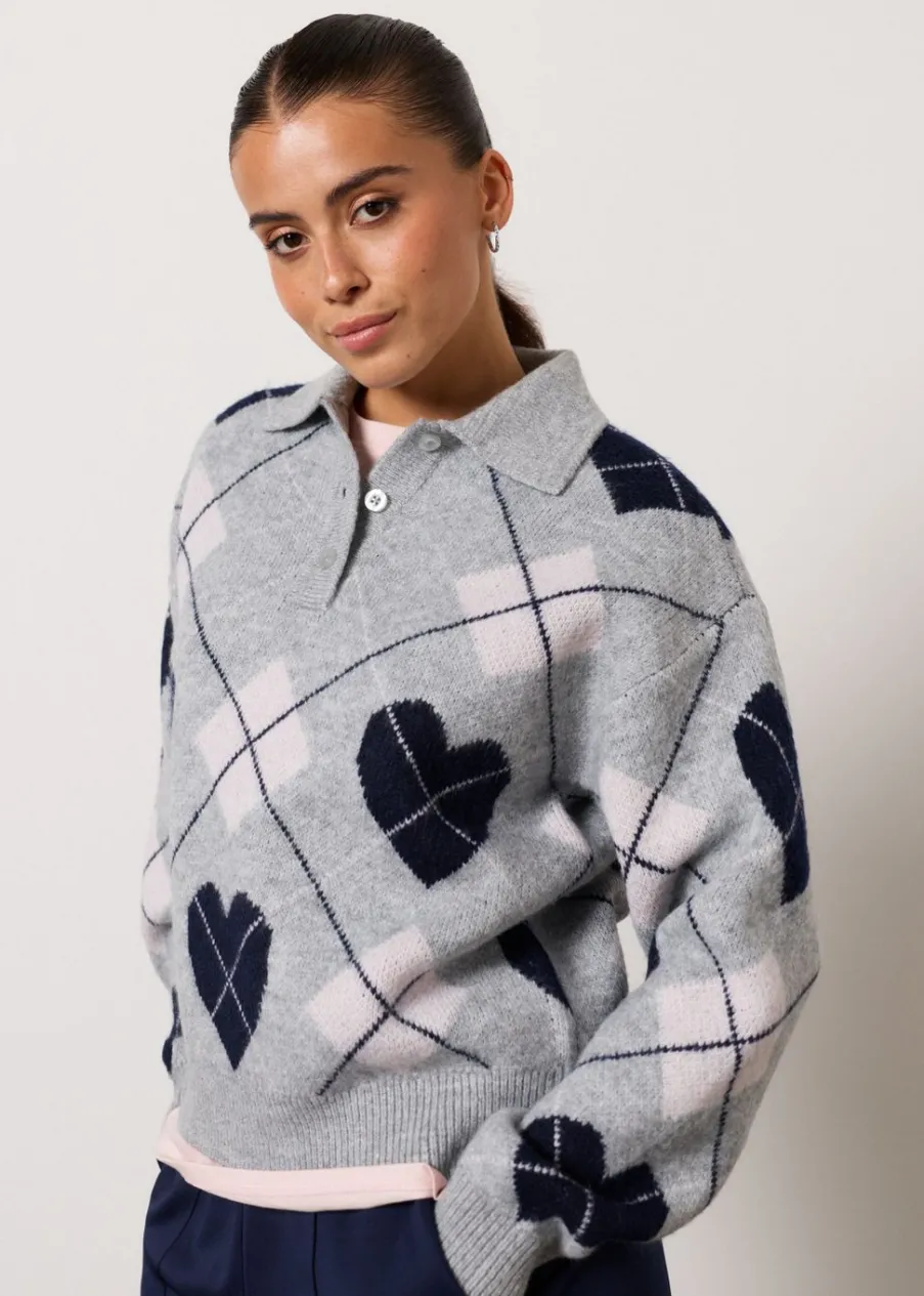 The Sting Gebreide trui met argyle print<DAMES Truien En Vesten