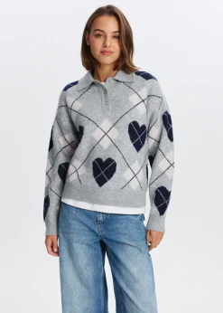 The Sting Gebreide trui met argyle print<DAMES Truien En Vesten