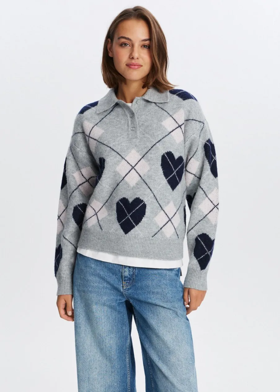 The Sting Gebreide trui met argyle print<DAMES Truien En Vesten