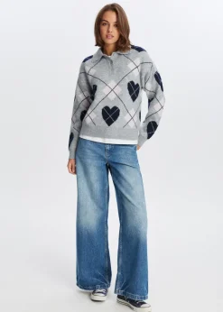 The Sting Gebreide trui met argyle print<DAMES Truien En Vesten