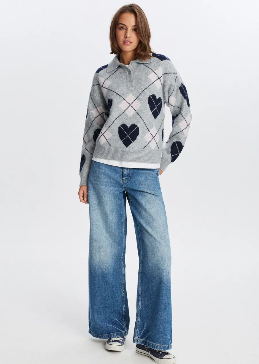 The Sting Gebreide trui met argyle print<DAMES Truien En Vesten