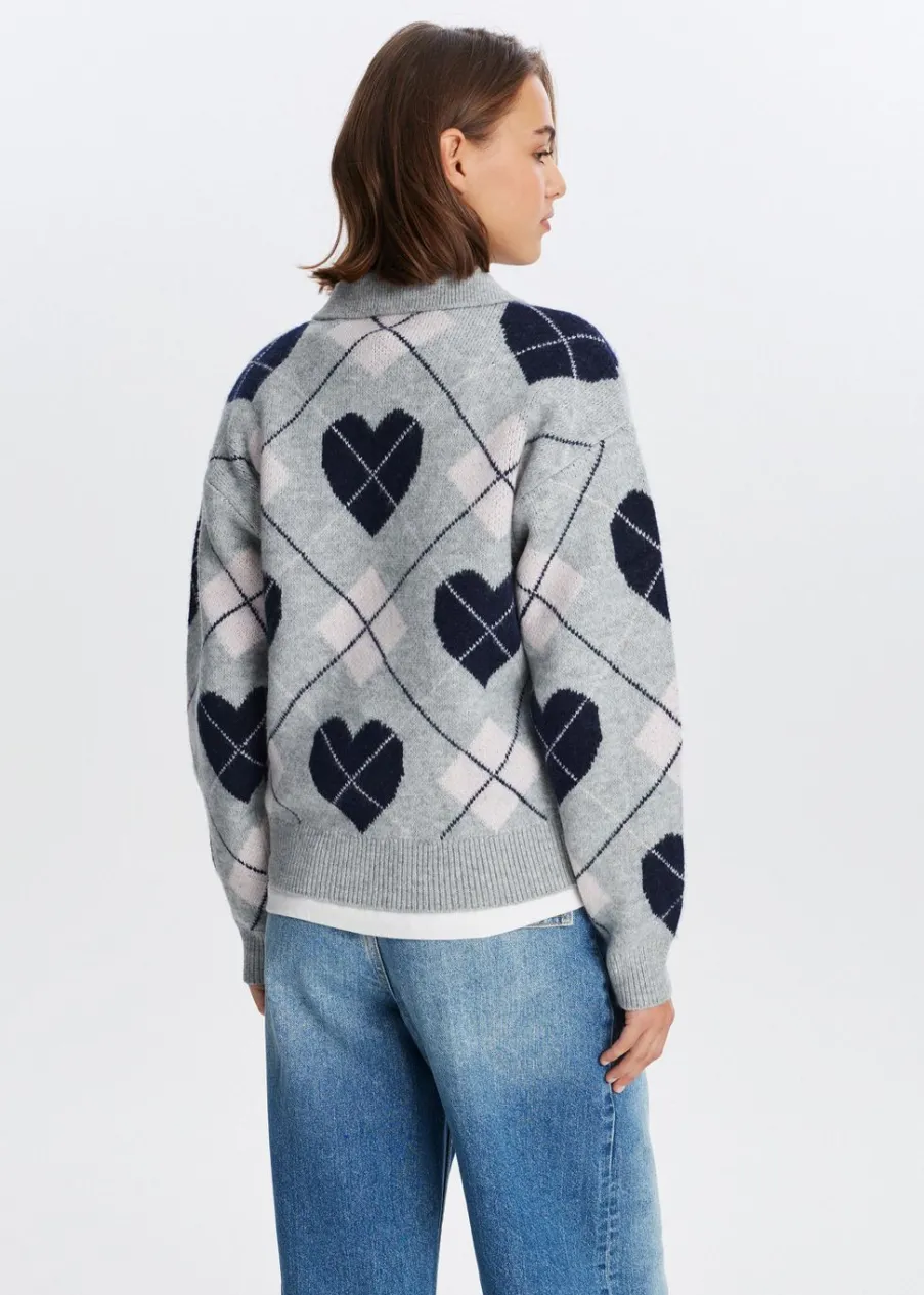 The Sting Gebreide trui met argyle print<DAMES Truien En Vesten