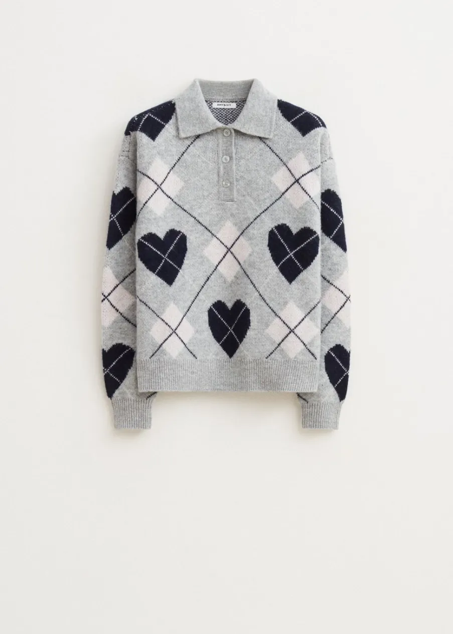 The Sting Gebreide trui met argyle print<DAMES Truien En Vesten