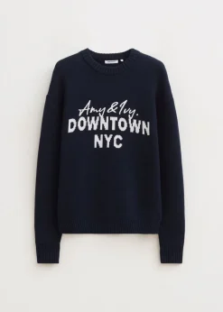 The Sting Gebreide trui met tekst design<DAMES Truien En Vesten