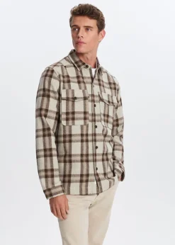 The Sting Geruit overshirt met knopen<Heren Overshirts