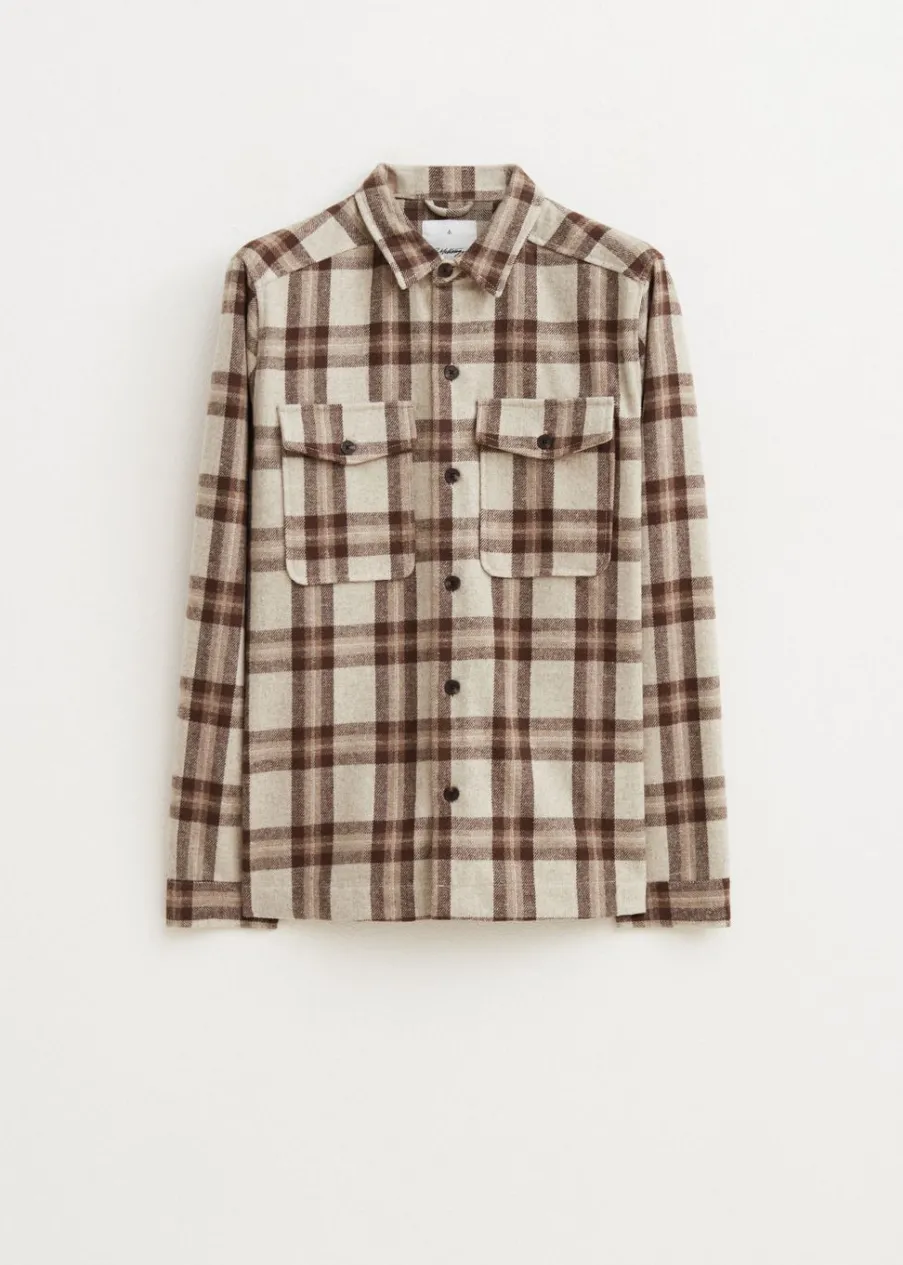 The Sting Geruit overshirt met knopen<Heren Overshirts