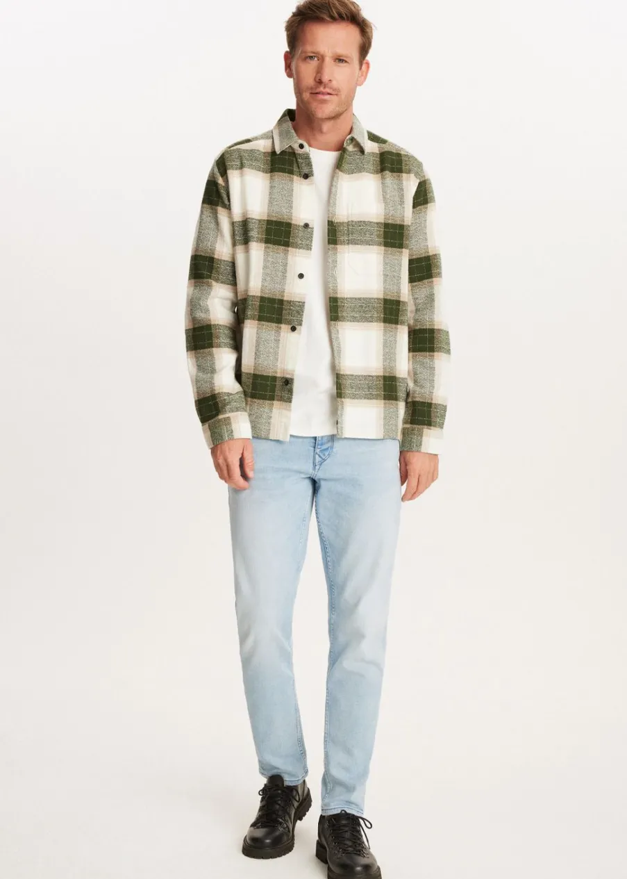 The Sting Geruit overshirt met structuur<Heren Overshirts