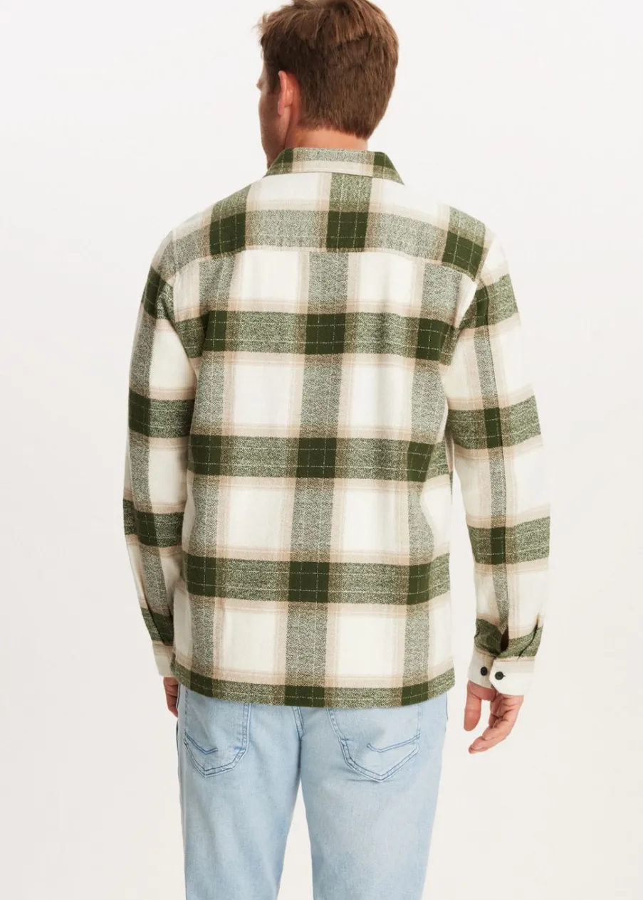 The Sting Geruit overshirt met structuur<Heren Overshirts