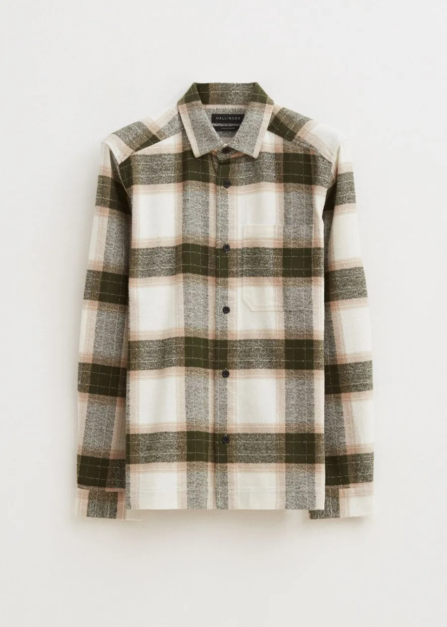 The Sting Geruit overshirt met structuur<Heren Overshirts