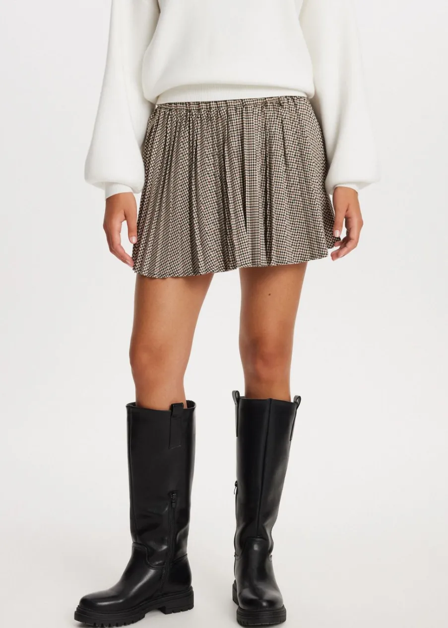 The Sting Geruite rok met plooien<DAMES Rokken