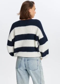 The Sting Gestreepte harige trui<DAMES Truien En Vesten