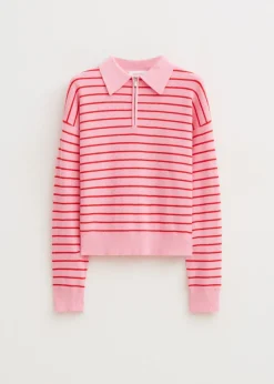 The Sting Gestreepte trui met half zip<DAMES Truien En Vesten