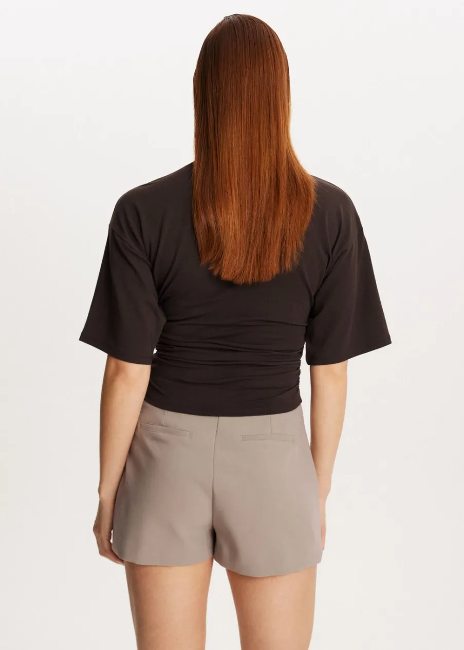 The Sting Getailleerd t-shirt met plooien<DAMES T-Shirts