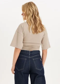 The Sting Getailleerd t-shirt met plooien<DAMES T-Shirts