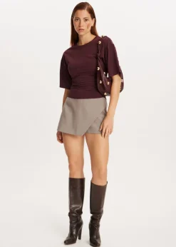 The Sting Getailleerd t-shirt met plooien<DAMES T-Shirts