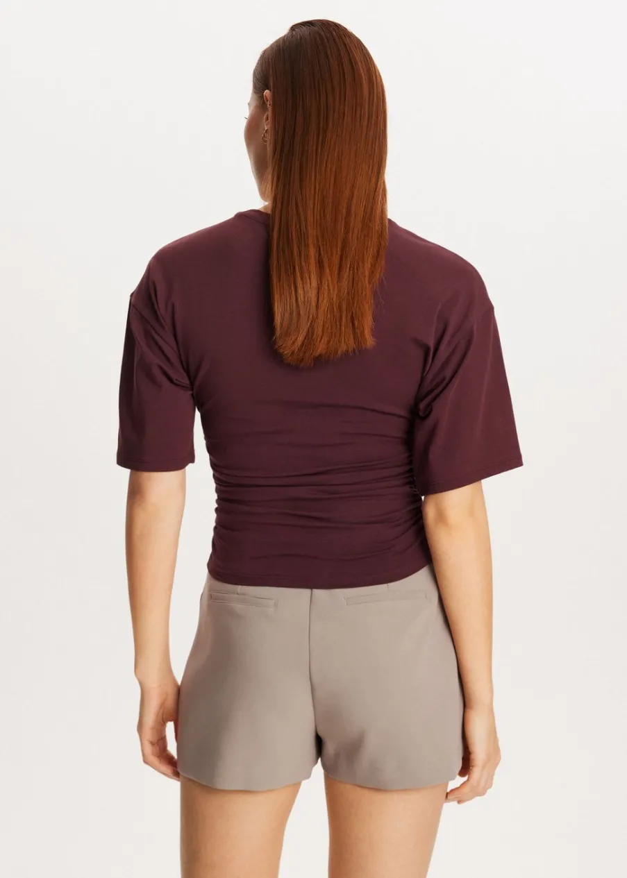 The Sting Getailleerd t-shirt met plooien<DAMES T-Shirts