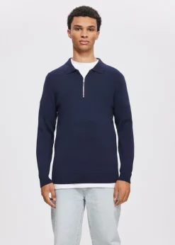The Sting Half zip gebreide polo<Heren Polo's|Truien En Vesten
