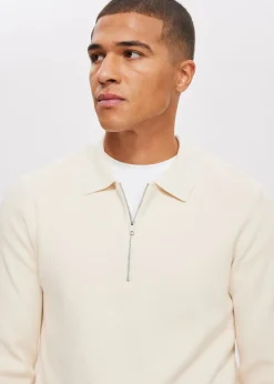 The Sting Half zip gebreide polo<Heren Polo's|Truien En Vesten